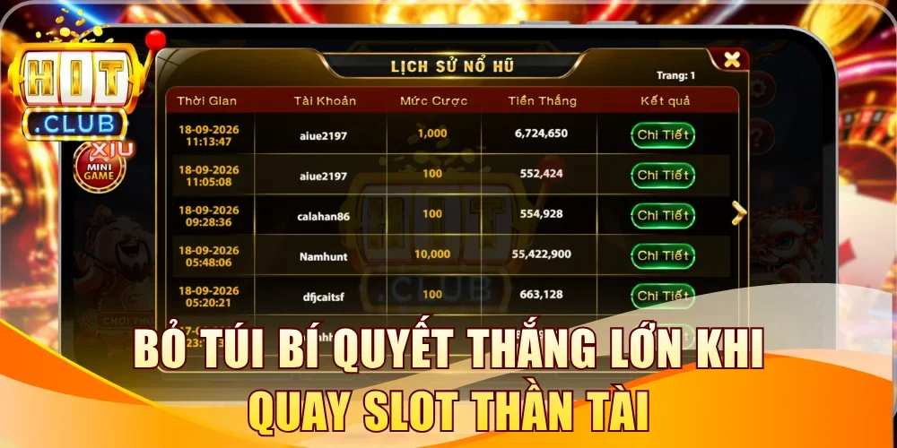Bỏ túi bí quyết thắng lớn khi quay slot Thần Tài