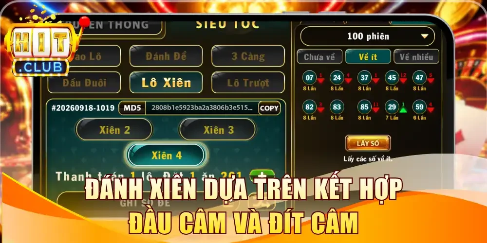 Đánh xiên dựa trên kết hợp đầu câm và đít câm