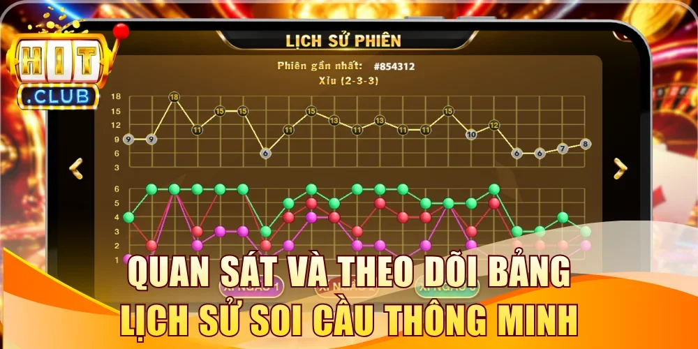 Quan sát và theo dõi bảng lịch sử soi cầu thông minh